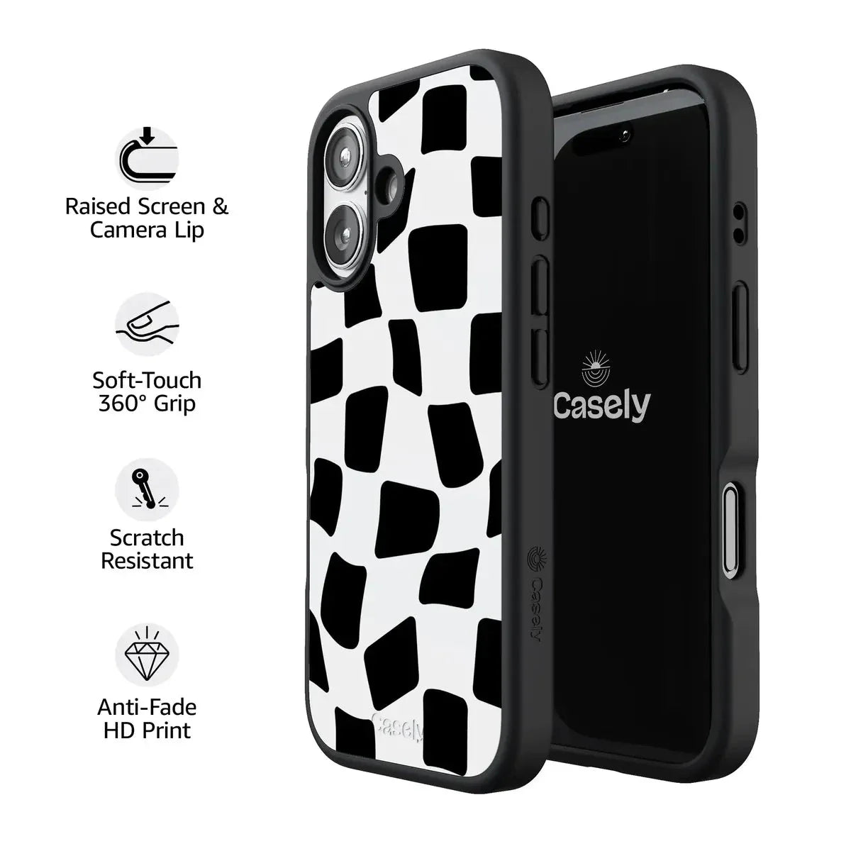 Funky Checkerboard | High Contrast Design Case Phone Case get.casely