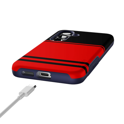 Storm Warning | Black & Red Stripes Case