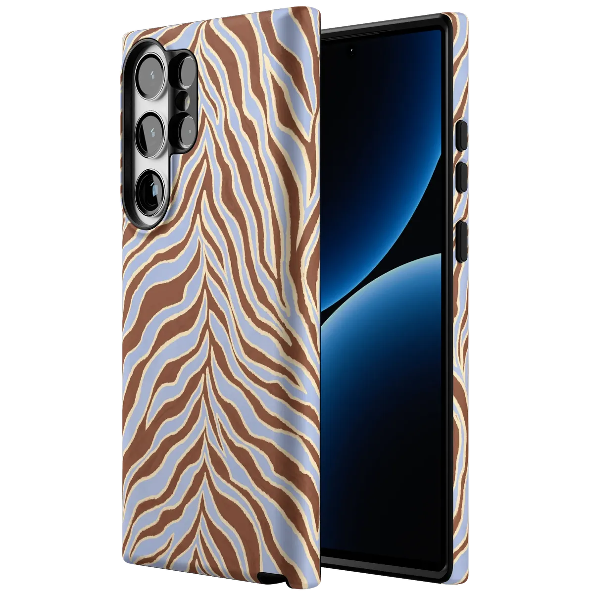 Untamed | Brown & Blue Zebra Case