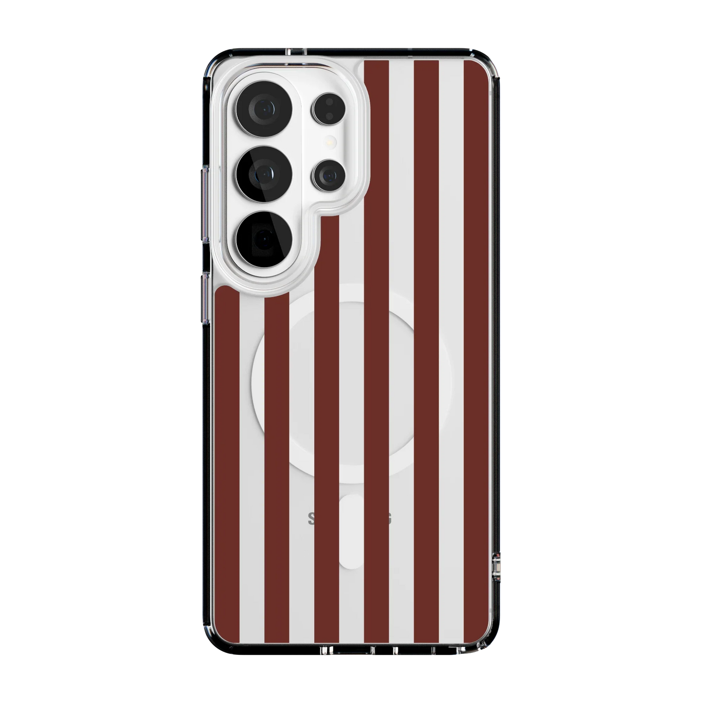 Sunday in Brooklyn | Burgundy Stripes Case - Galaxy S25 Ultra
