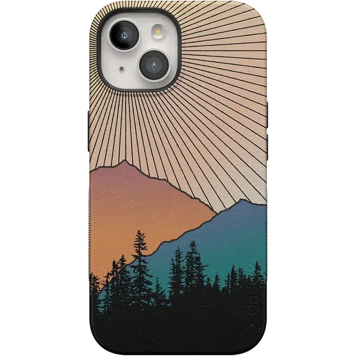 Golden Hour | Mountain Sunset Case iPhone Case get.casely Bold + MagSafe® iPhone 15