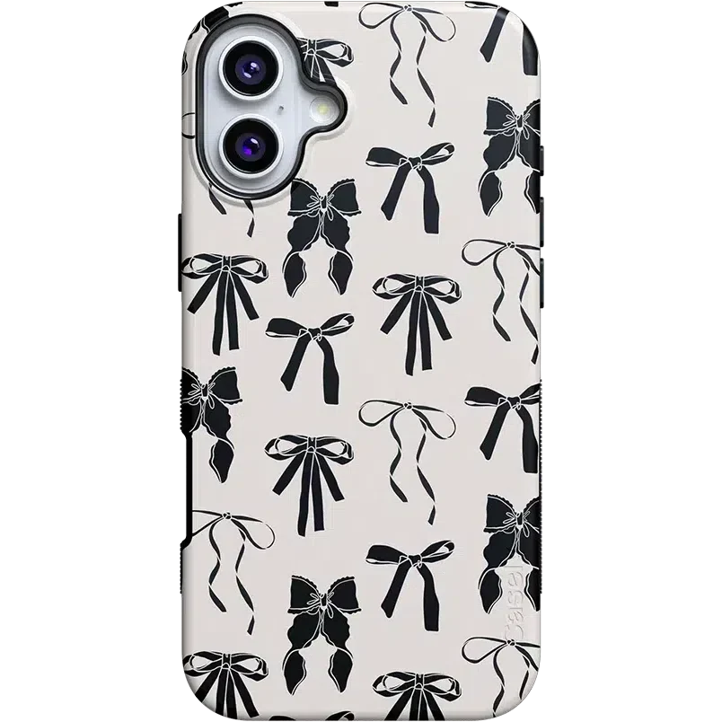 Goth Girlie | Black Bows Case Phone Case Casetry Bold + MagSafe® iPhone 16 Plus