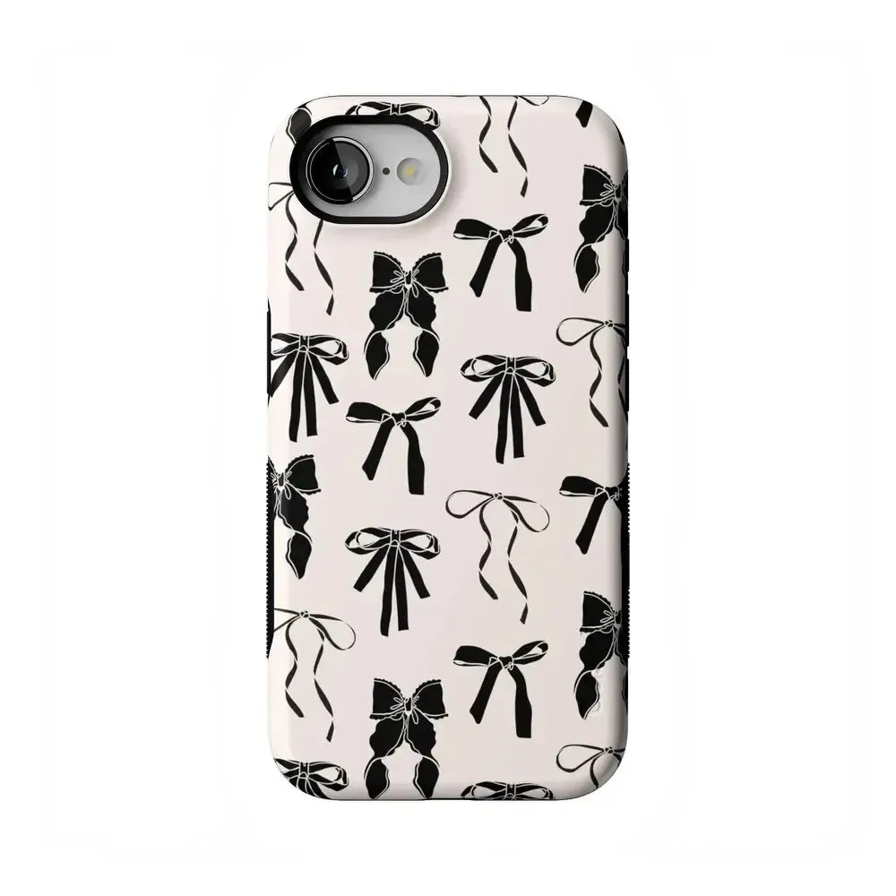 Goth Girlie | Black Bows Case Phone Case Casetry Bold Flex + MagSafe® iPhone 16e