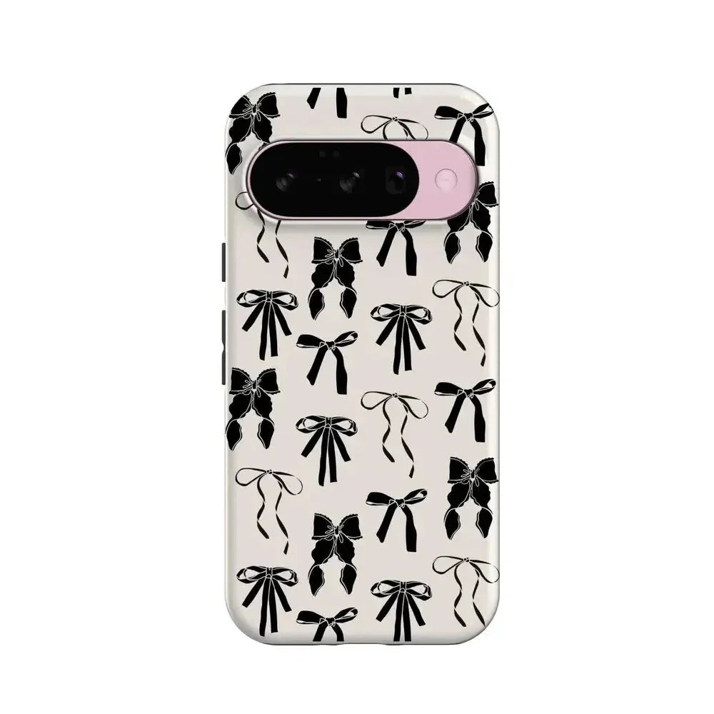 Goth Girlie | Black Bows Case Phone Case Casetry Essential + MagSafe® Google Pixel 10