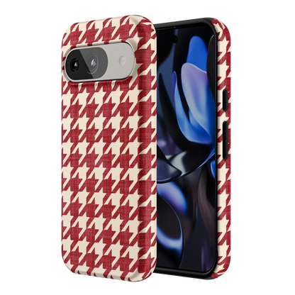 Scarlet Stitch | Red Houndstooth Case