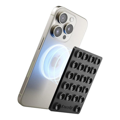 Grippy | Black Silicone Suction Phone Mount with MagSafe Grippy get.casely
