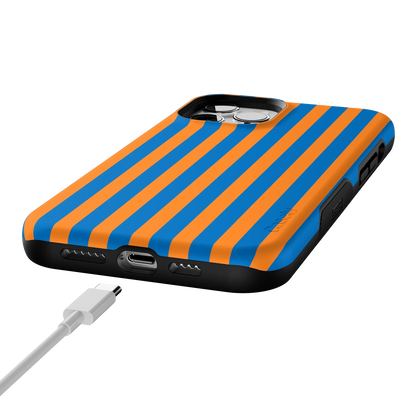 Go New York | Blue & Orange Stripes Case