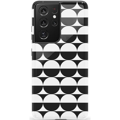 Half Moon | High Contrast Design Case Phone Case Casetry Essential Galaxy S22 Ultra