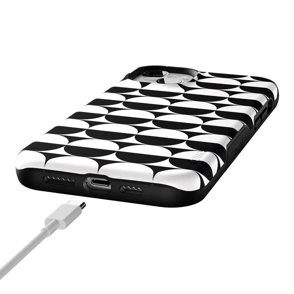 Half Moon | High Contrast Design Case Phone Case Casetry