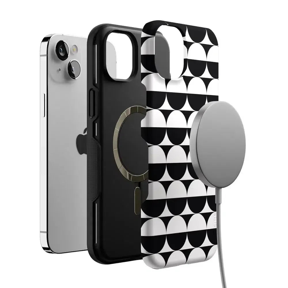 Half Moon | High Contrast Design Case Phone Case Casetry
