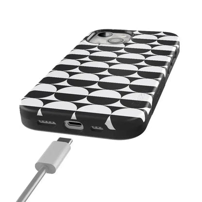 Half Moon | High Contrast Design Case Phone Case Casetry