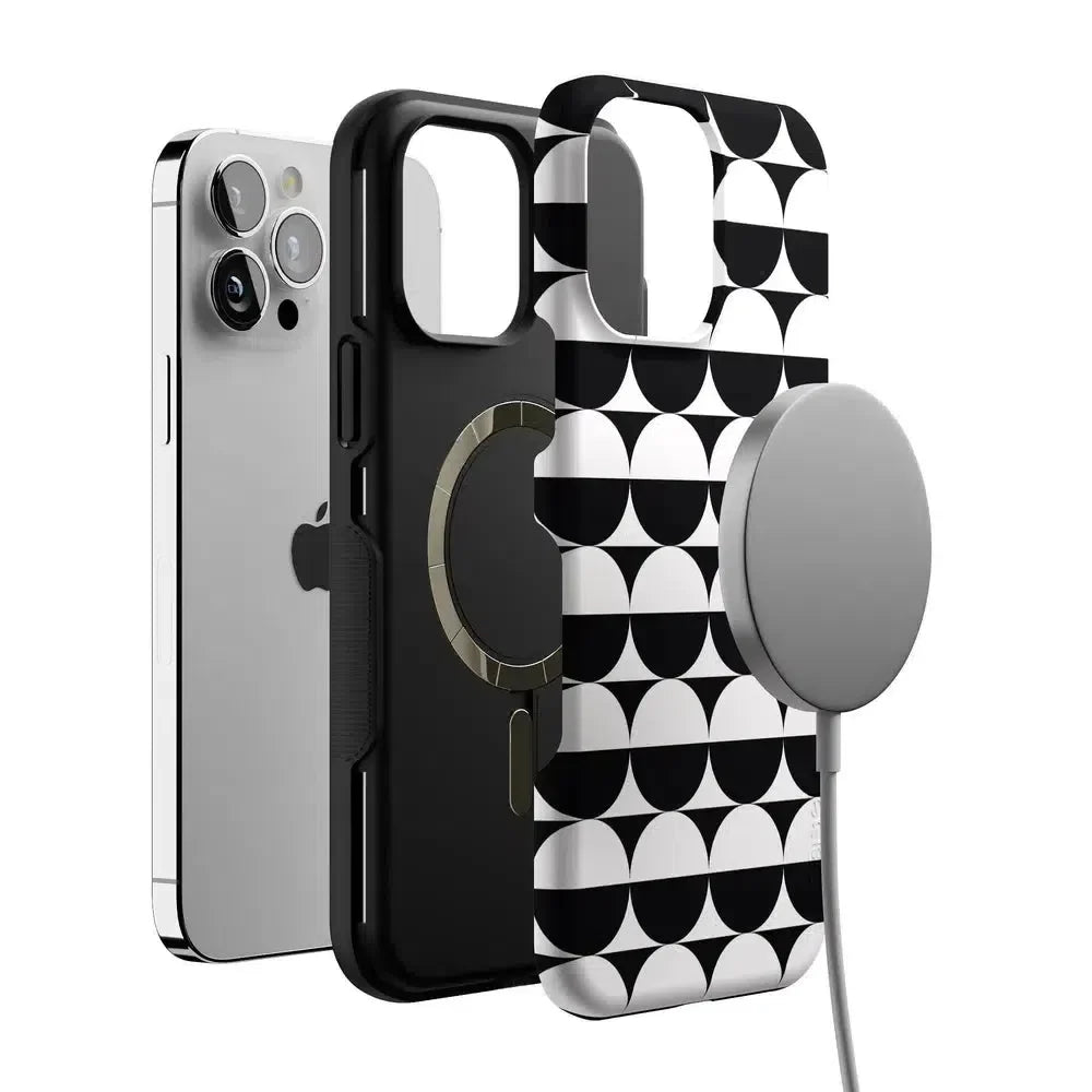 Half Moon | High Contrast Design Case Phone Case Casetry