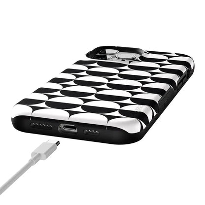 Half Moon | High Contrast Design Case Phone Case Casetry