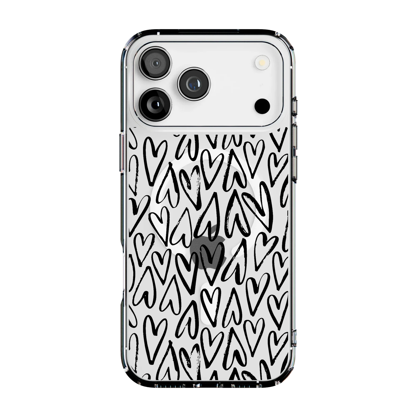 Heart Throb | Endless Hearts Case iPhone Case get.casely Clear + MagSafe® iPhone 17 Pro Max