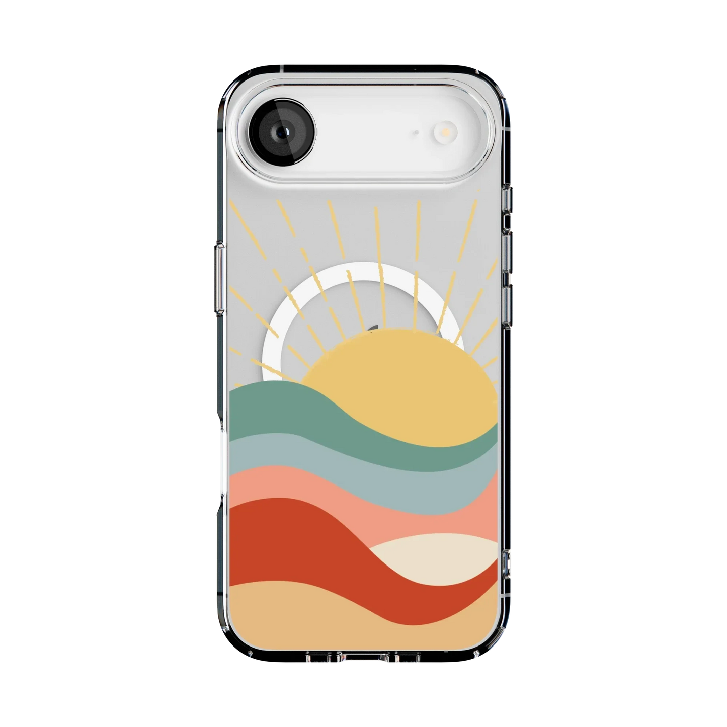 Here Comes the Sun | Colorblock Sunset Case iPhone Case get.casely Clear + MagSafe® iPhone 17 Air