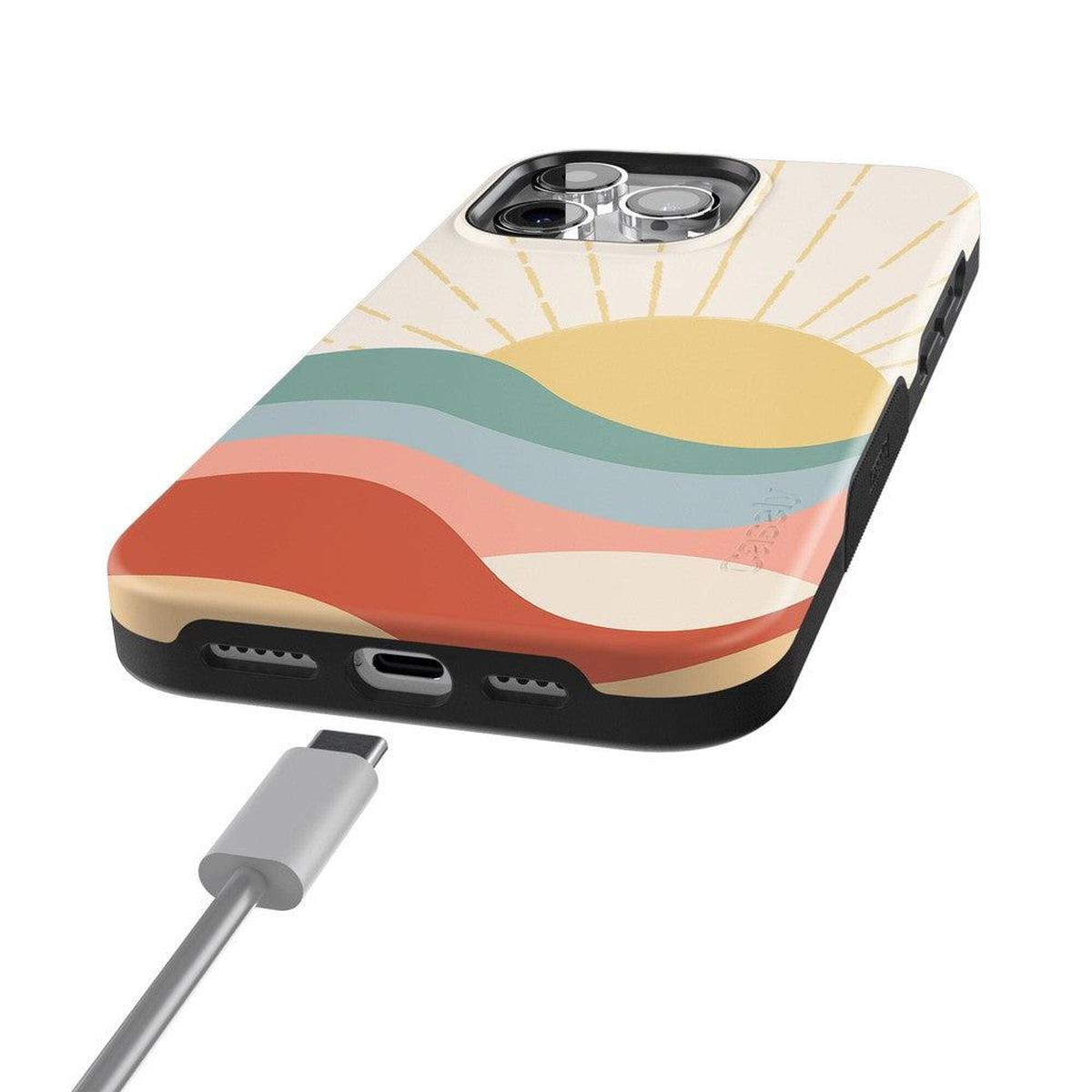 Here Comes the Sun | Colorblock Sunset Case iPhone Case get.casely
