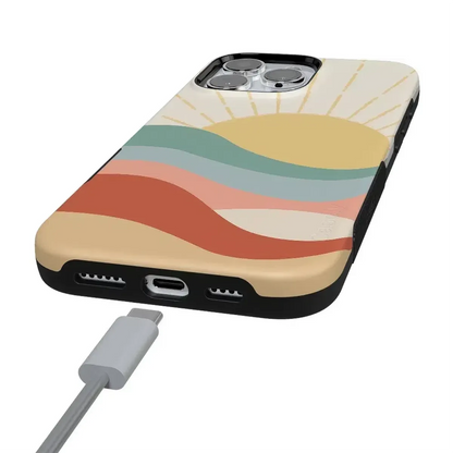 Here Comes the Sun | Colorblock Sunset Case iPhone Case get.casely