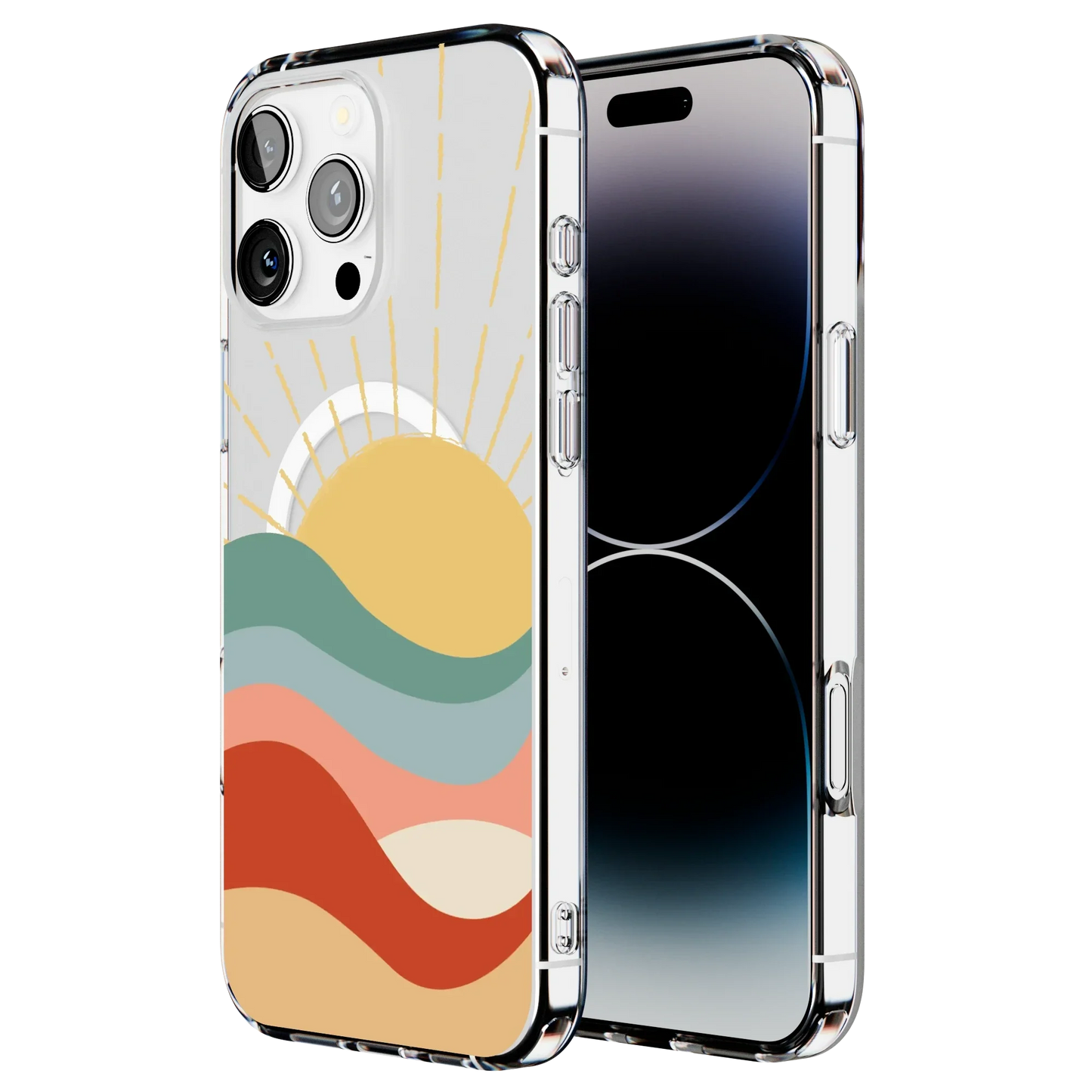 Here Comes the Sun | Colorblock Sunset Case iPhone Case get.casely