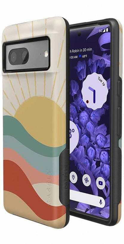 Here Comes the Sun | Colorblock Sunset Google Pixel Case Google Pixel Case get.casely