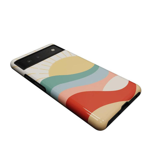 Here Comes the Sun | Colorblock Sunset Google Pixel Case Google Pixel Case Casetry
