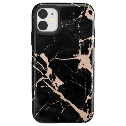 Hidden Gem | Rose Gold and Black Marble Case iPhone Case get.casely Bold iPhone 11