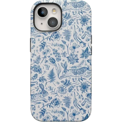 Hop & Bloom | Bunny Toile Case Phone Case Casetry Bold Flex + MagSafe® iPhone 15 Plus