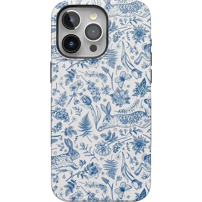 Hop & Bloom | Bunny Toile Case Phone Case Casetry Bold Flex + MagSafe® iPhone 15 Pro Max