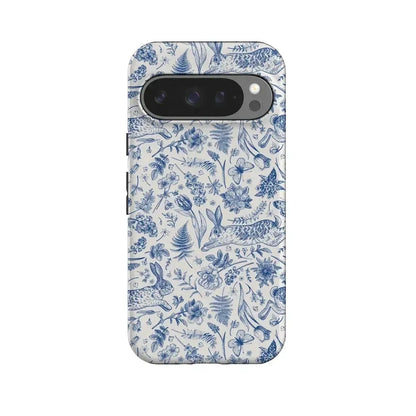 Hop & Bloom | Bunny Toile Case Phone Case Casetry Essential + MagSafe® Google Pixel 10 Pro