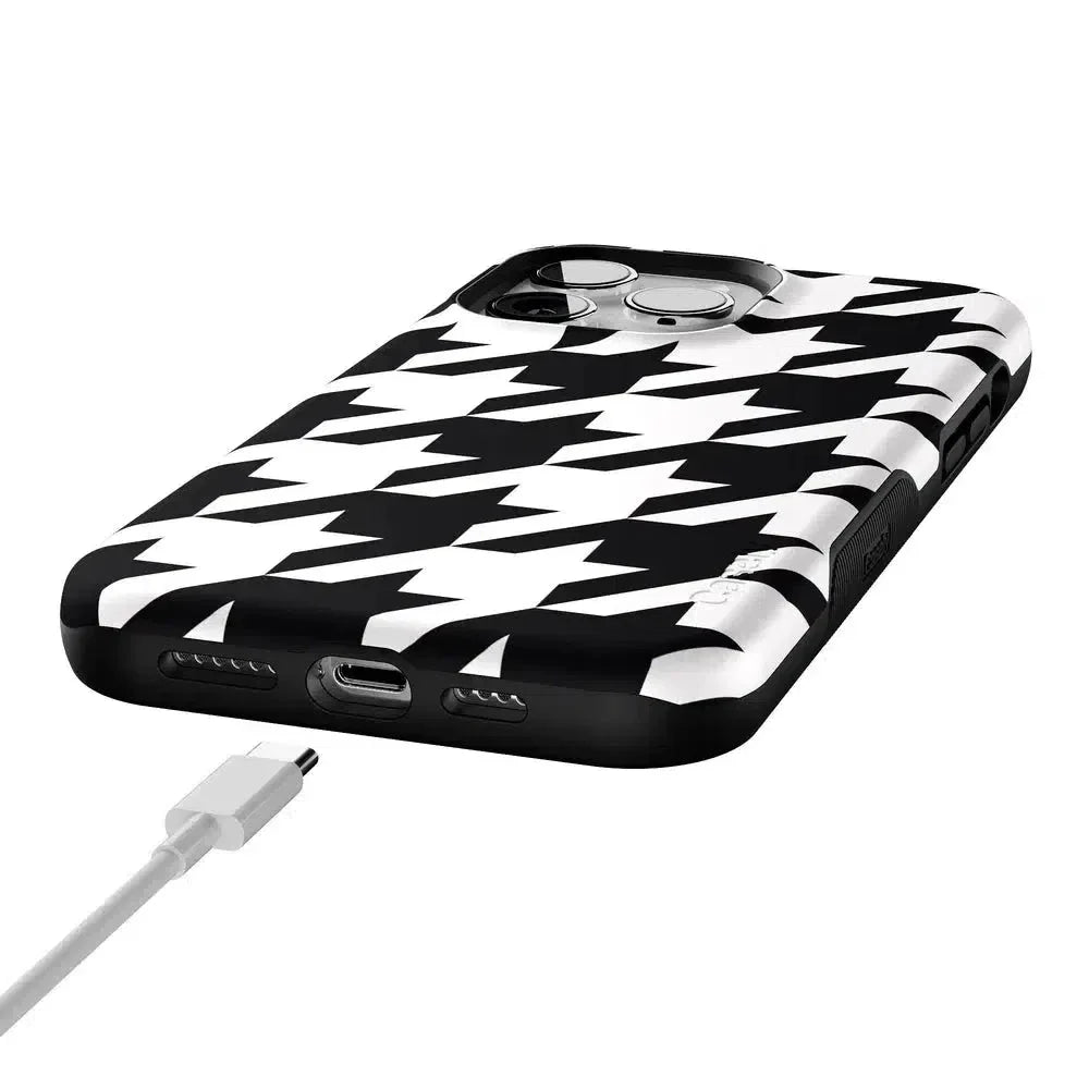 Houndstooth | High Contrast Design Case Phone Case Casetry