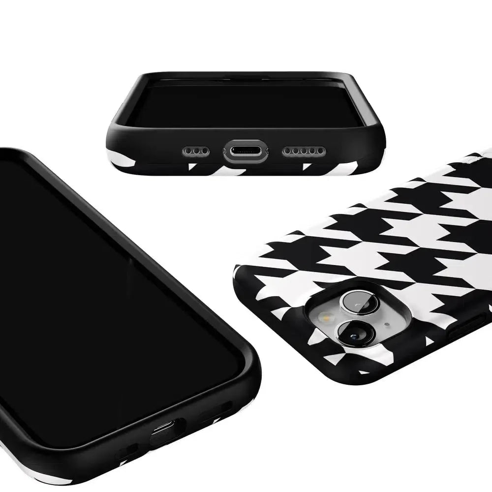 Houndstooth | High Contrast Design Case Phone Case Casetry