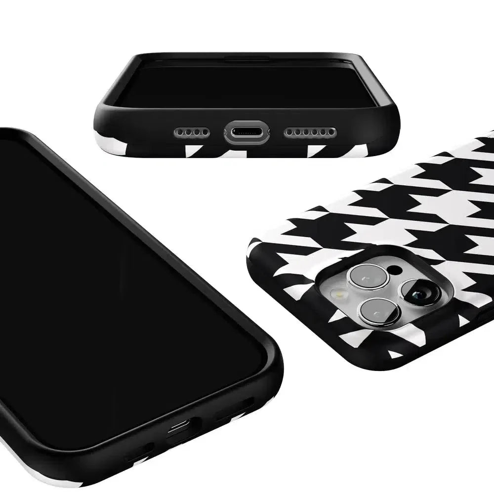Houndstooth | High Contrast Design Case Phone Case Casetry