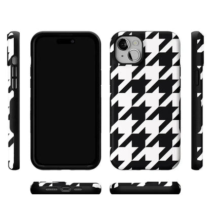 Houndstooth | High Contrast Design Case Phone Case Casetry