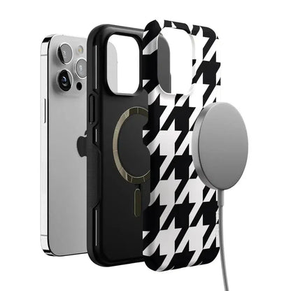 Houndstooth | High Contrast Design Case Phone Case Casetry