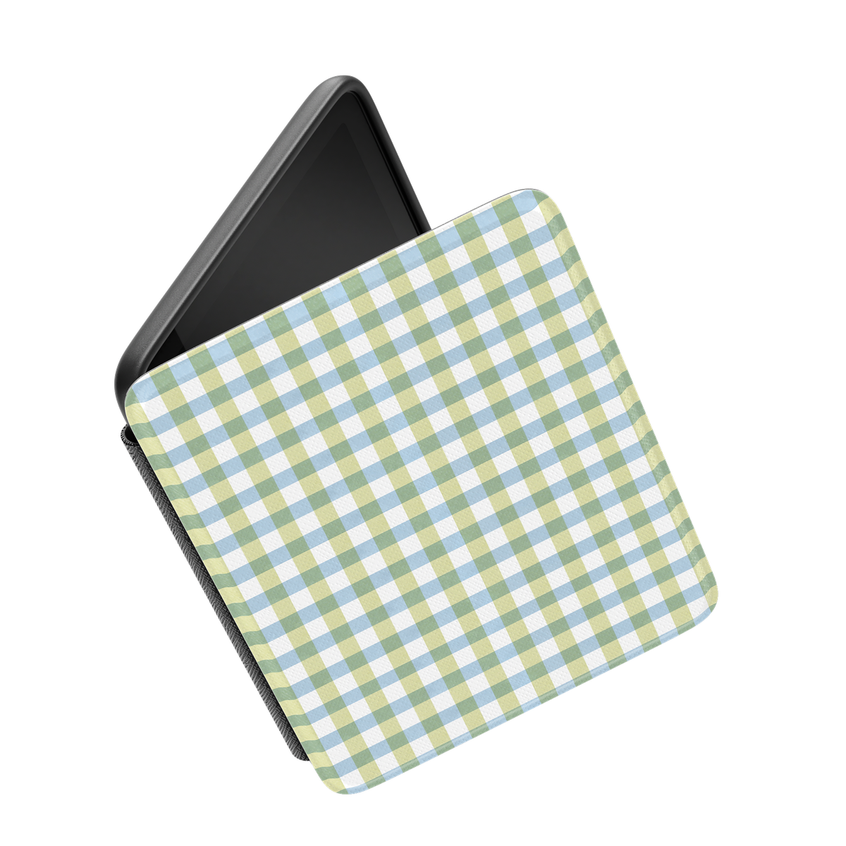 Pastel Picnic | Blue & Green Gingham Kindle Case