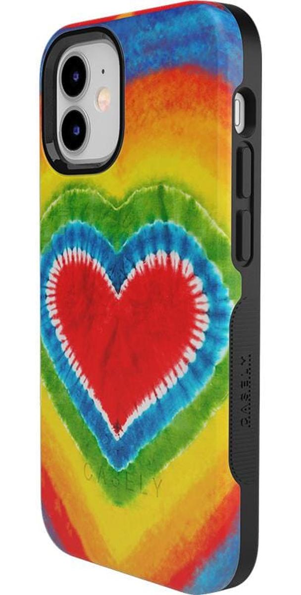 I Heart Tie Dye | Rainbow Heart Case iPhone Case get.casely