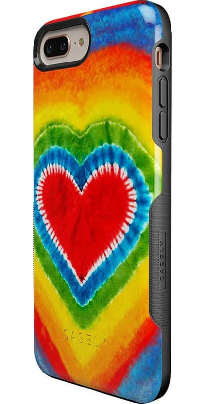I Heart Tie Dye | Rainbow Heart Case iPhone Case get.casely