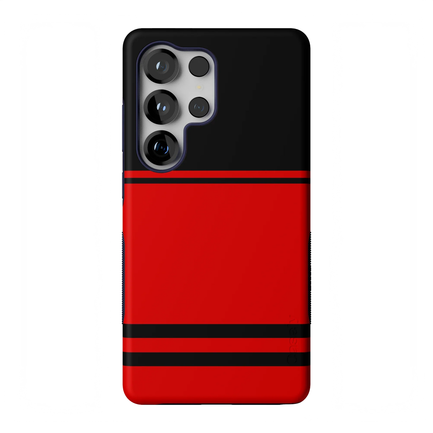 Go Canes | Black & Red Striped Case - Galaxy S25 Ultra