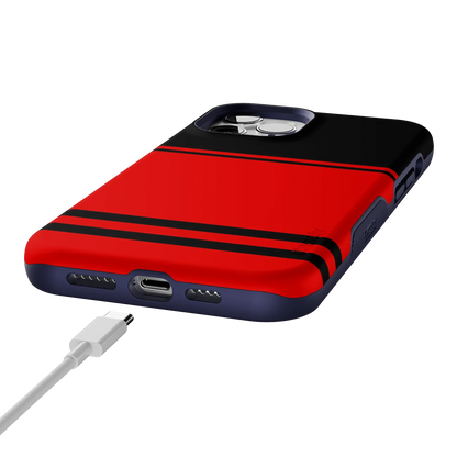 Storm Warning | Black & Red Stripes Case