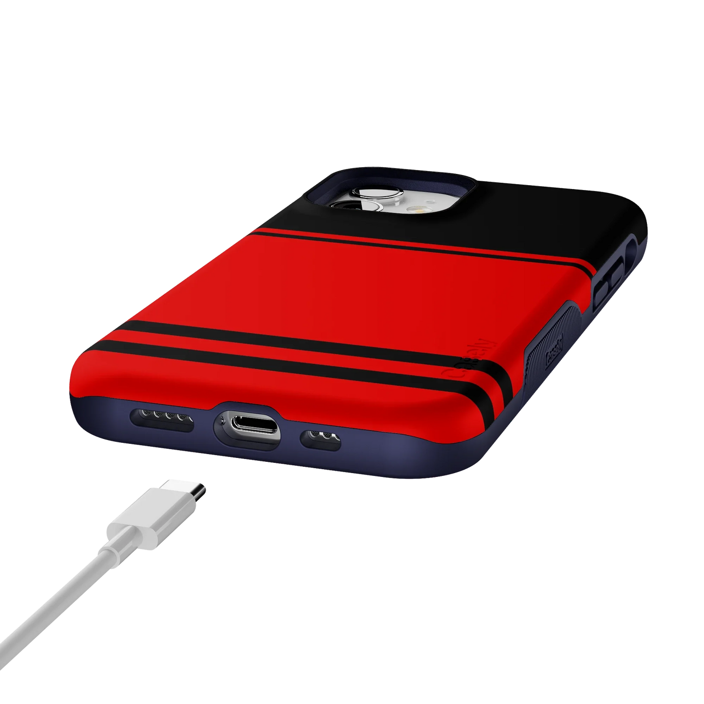 Storm Warning | Black & Red Stripes Case