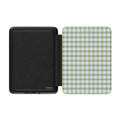 Pastel Picnic | Blue & Green Gingham Kindle Case