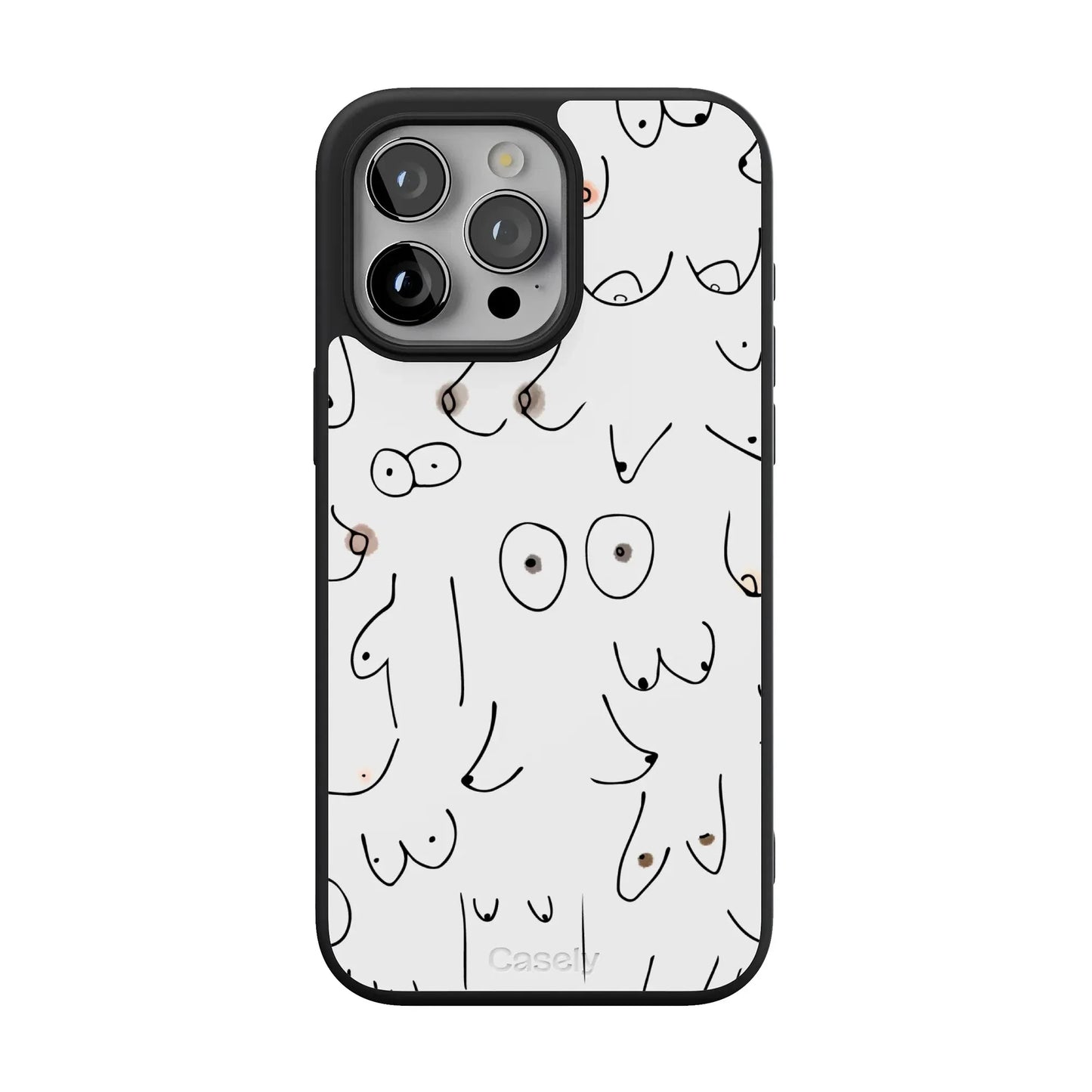 I'm With Her | Black & White Boobs Case iPhone Case get.casely Align + MagSafe® iPhone 15 Pro