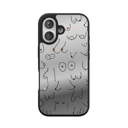 I'm With Her | Black & White Boobs Case iPhone Case get.casely Align Reflect + MagSafe® iPhone 17