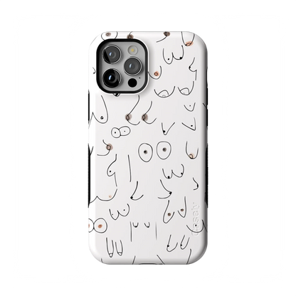 I'm With Her | Black & White Boobs Case iPhone Case get.casely Bold Flex + MagSafe® iPhone 12 Pro Max