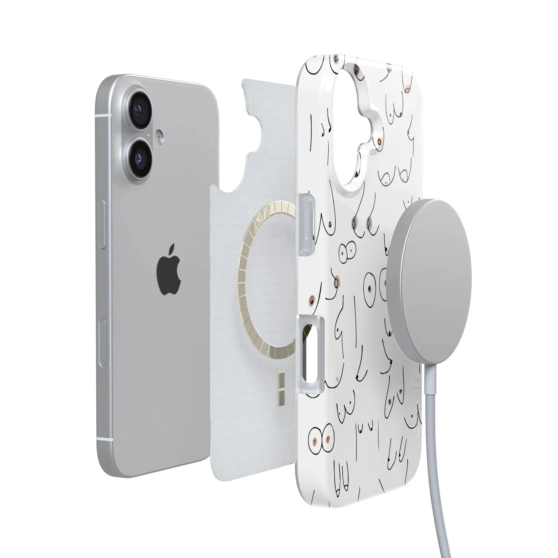 I'm With Her | Black & White Boobs Case iPhone Case get.casely