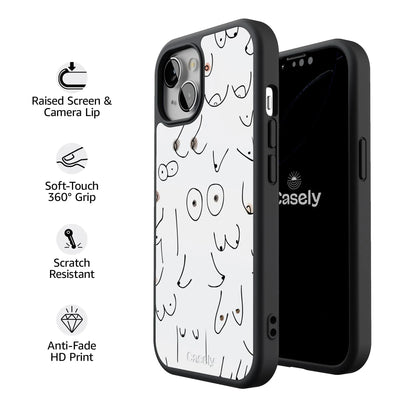 I'm With Her | Black & White Boobs Case iPhone Case get.casely