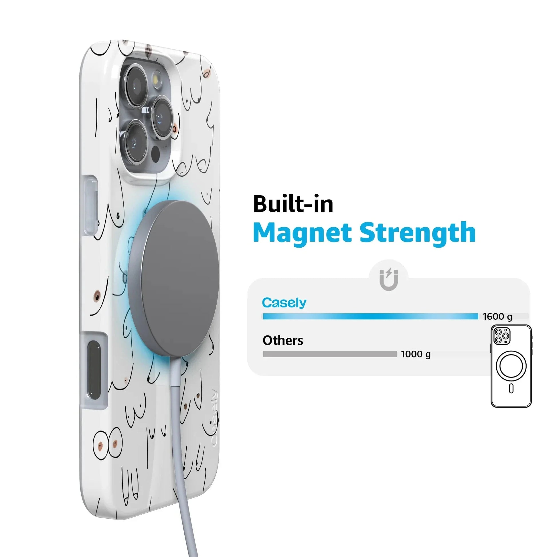 I'm With Her | Black & White Boobs Case iPhone Case get.casely