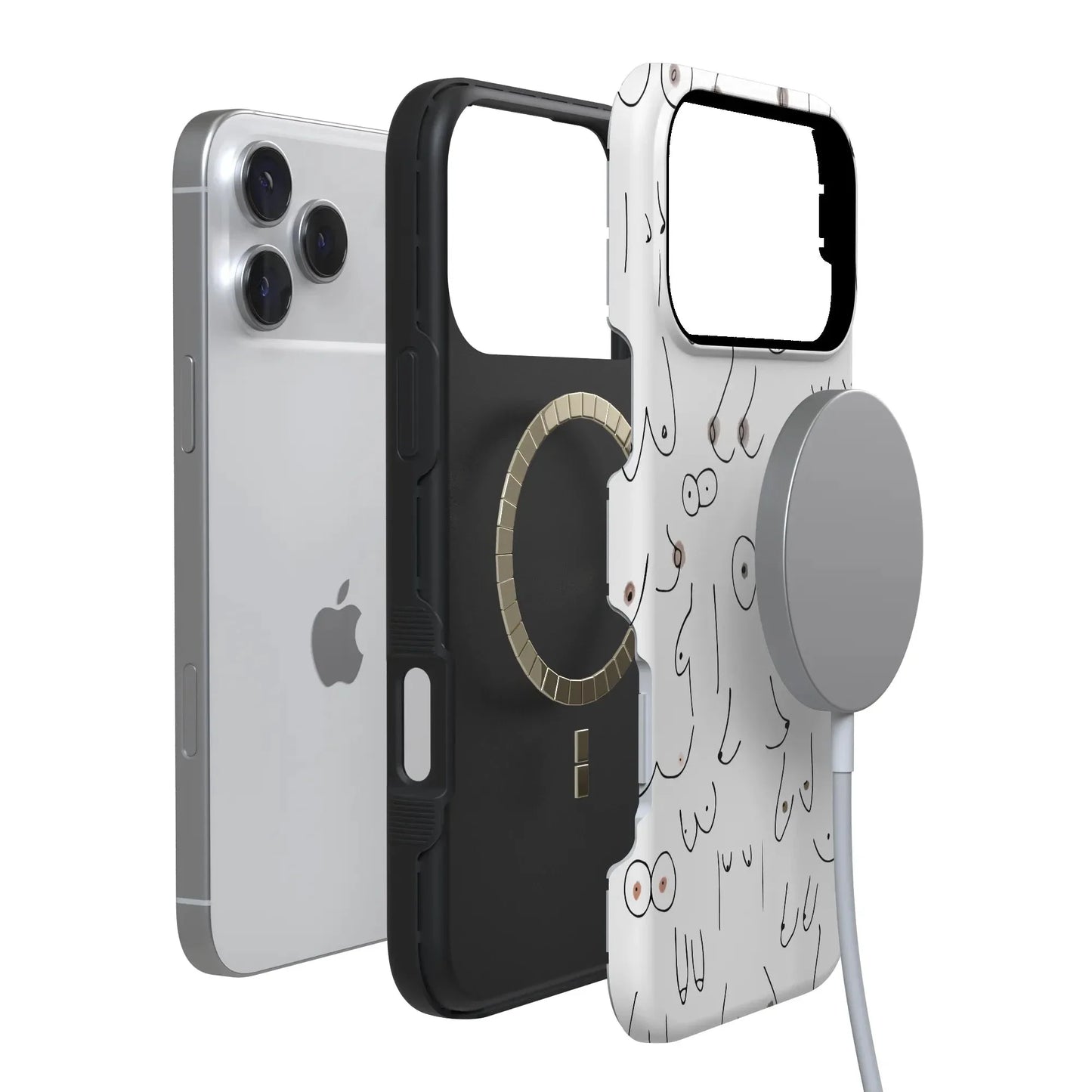 I'm With Her | Black & White Boobs Case iPhone Case get.casely