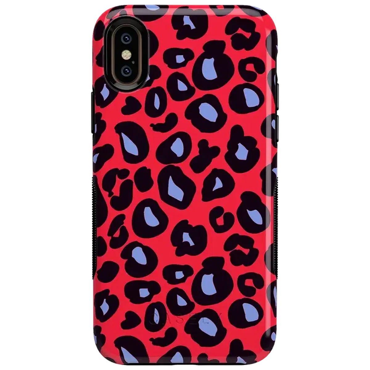 Into the Wild | Red & Blue Leopard Print Case iPhone Case get.casely Bold iPhone XS Max