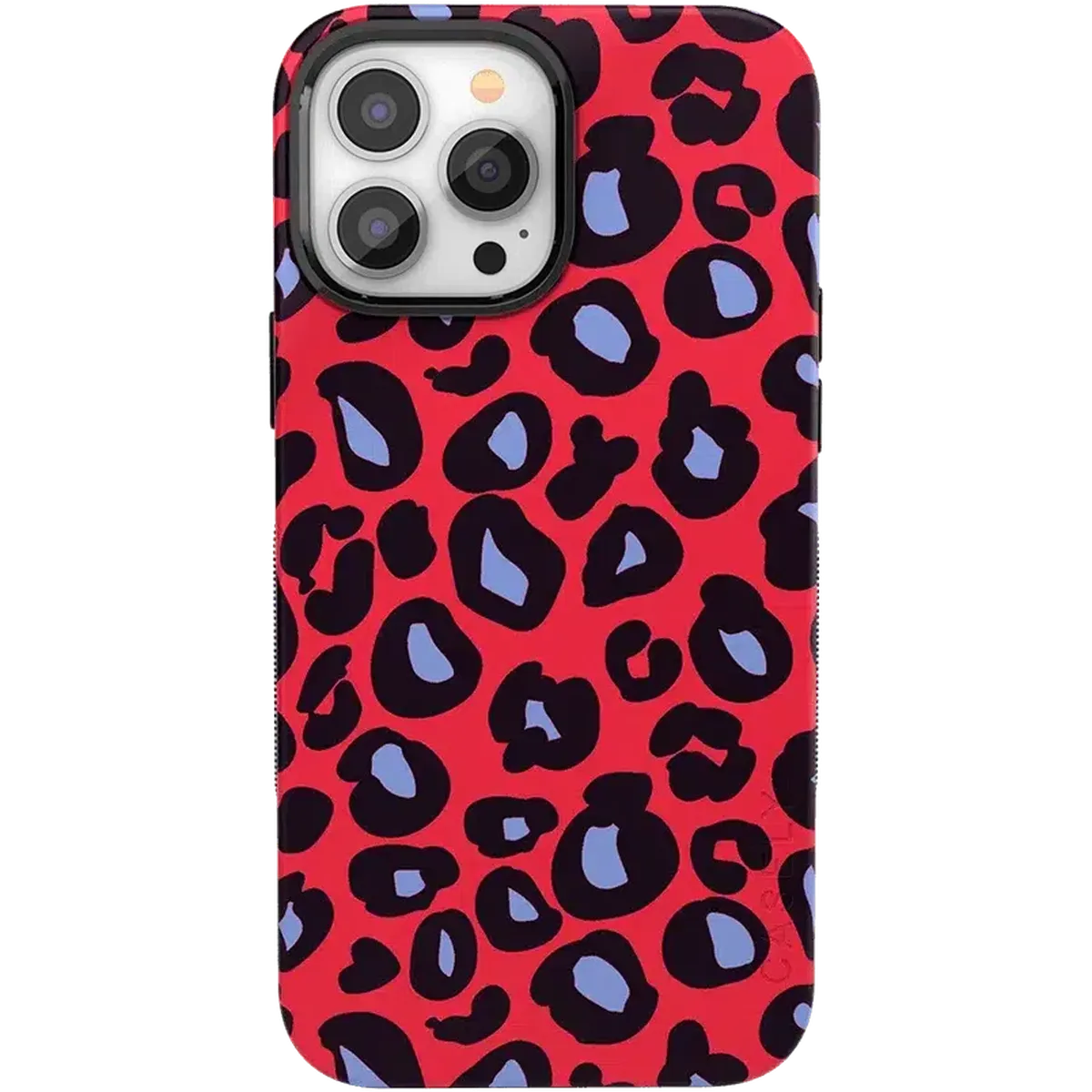 Into the Wild | Red & Blue Leopard Print Case iPhone Case get.casely Bold + MagSafe® iPhone 13 Pro