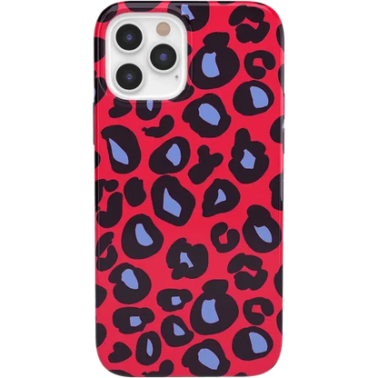 Into the Wild | Red & Blue Leopard Print Case iPhone Case get.casely Classic iPhone 12 Pro Max